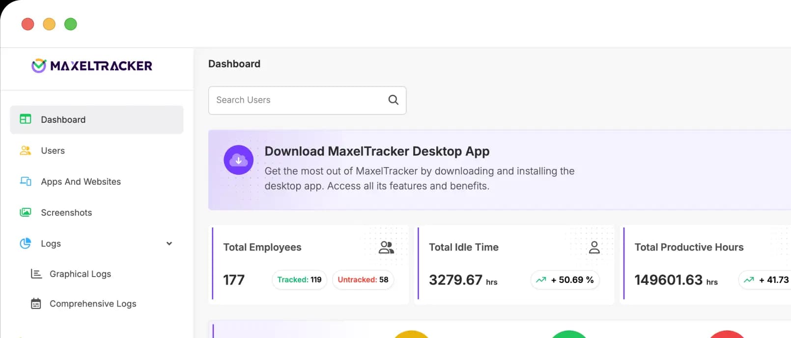 MaxelTracker Dashborad