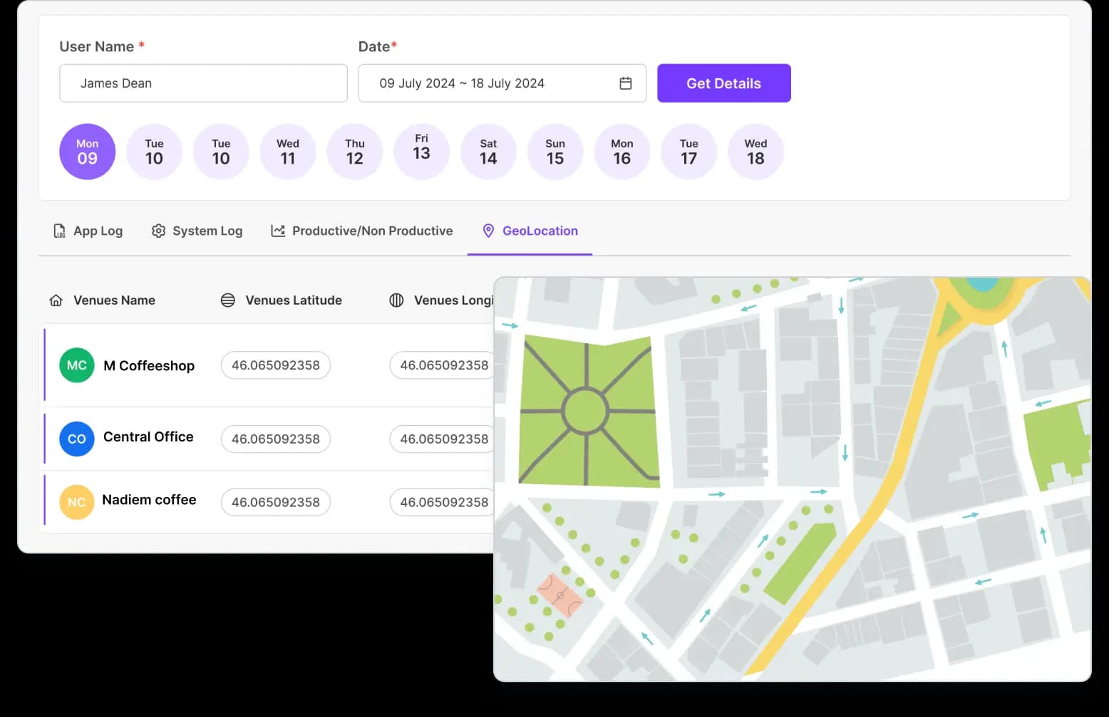 Location Tracking maxel
