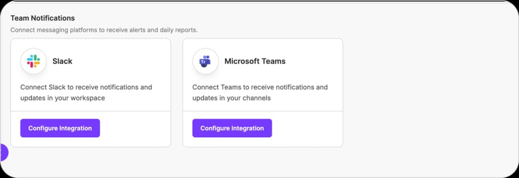 Team Notifications